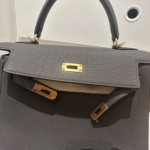 Hermes Kelly 25 Etain - like new condition! Rare - Picture 4 of 16